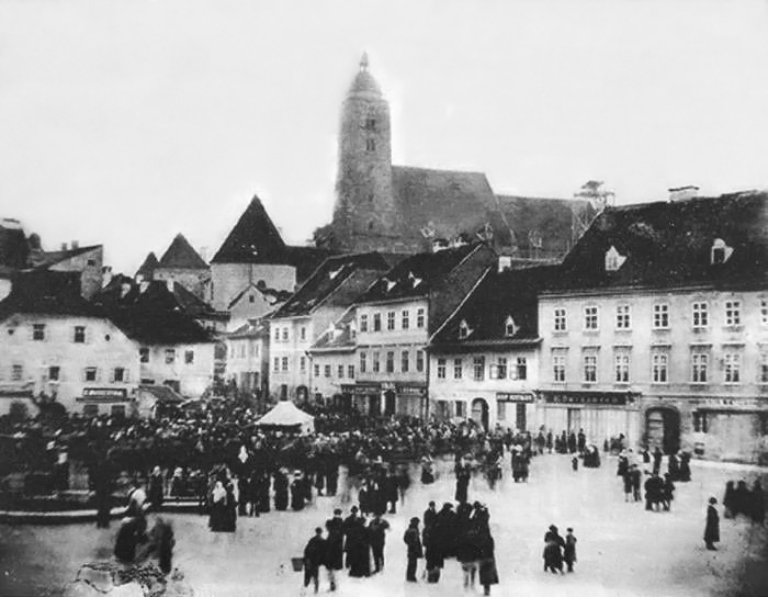 Trg bana Jelačića 1870. godine